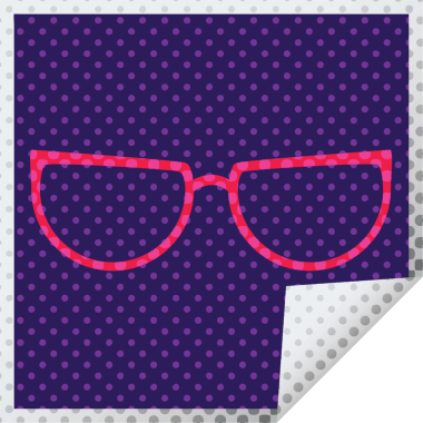 Bir insan tarafından çizilmiş grafik vektör kare soyma etiketi