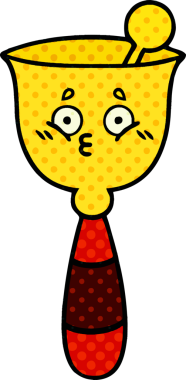 Bir insan tarafından çizilmiş okul çanının çizgi filmi.