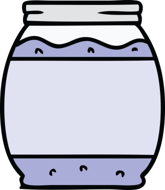 Bir insan tarafından çizilmiş bir çilek reçeli karalaması.