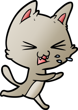 Bir insan tarafından çizilmiş kedi tıslaması.