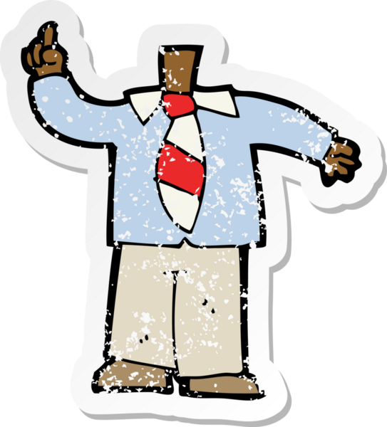 Bir insan tarafından çizilmiş bir karikatürün gerilimli çıkartması.