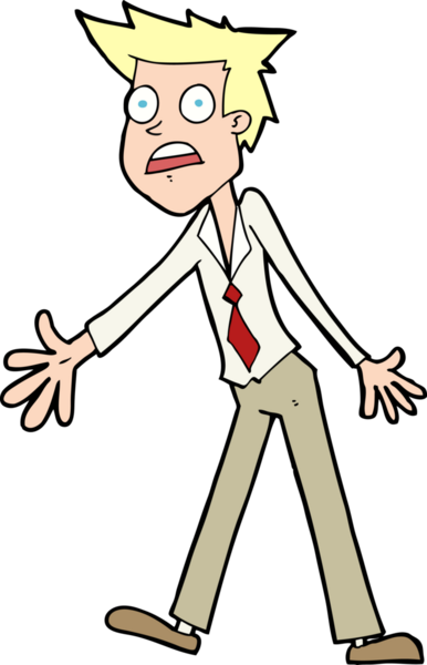 Çizgi film bir insan tarafından çizilmiş stresli adam