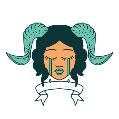 Bir insan tarafından çizilmiş parşömen pankartıyla ağlayan karakter yüzü simgesi