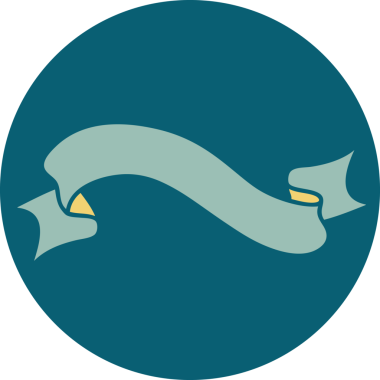 Bir insan tarafından çizilmiş bir pankartın ikonik dövme şekli