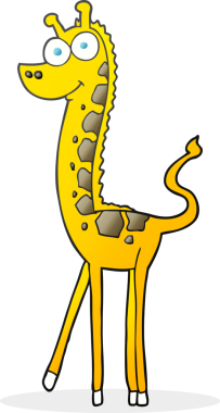 Bir insan tarafından çizilmiş serbest çizim zürafa.