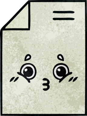 Bir insan tarafından çizilmiş bir kağıdın retro grunge desen karikatürü