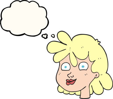 Bir insan tarafından çizilmiş serbest çizim baloncuk kadın yüzü.