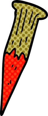 Bir insan tarafından çizilmiş kanlı vampir kazığı.