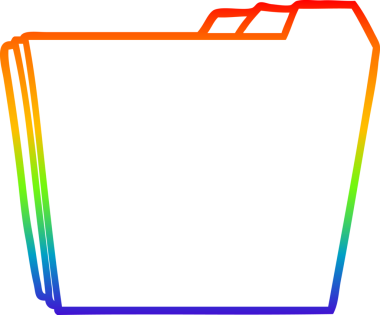 gökkuşağı gradyan çizgi çizimi bir insan tarafından çizilmiş bir iş dizini