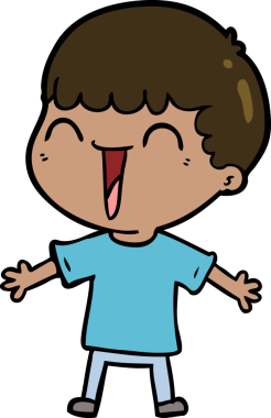 Bir insan tarafından çizilmiş mutlu bir adam.