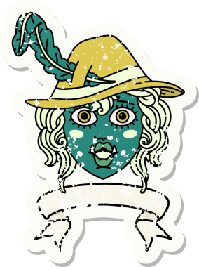 Retro Dövme Biçimi Ozan karakteri Bir insan tarafından çizilmiş afiş