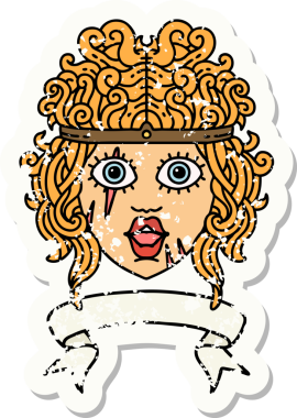 Retro Dövme Tarzı İnsan Barbar Karakteri