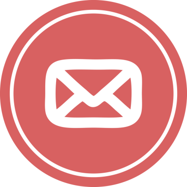 bir insan tarafından çizilmiş zarf harfi dairesel simgesi