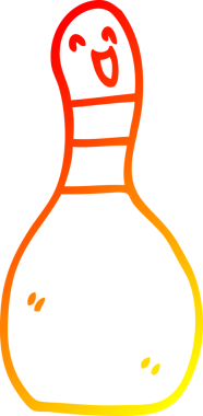 Bir insan tarafından çizilmiş bir çizgi filmin sıcak gradyan çizgisi.