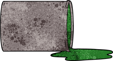 bir insan tarafından çizilmiş zehirli karikatür.