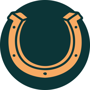 Bir insan tarafından çizilmiş at nalı ikonik dövme şekli