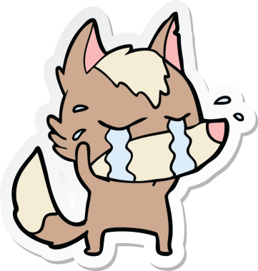 Bir insan tarafından çizilmiş bir karikatür çıkartması.