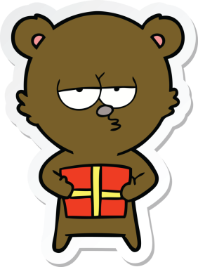 Bir insan tarafından çizilmiş bir Noel Ayısı karikatürü.