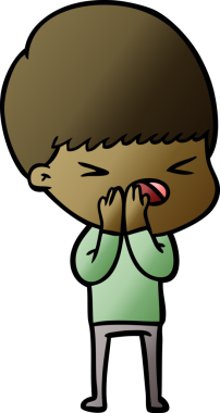 Çizgi film bir insan tarafından çizilmiş stresli adam