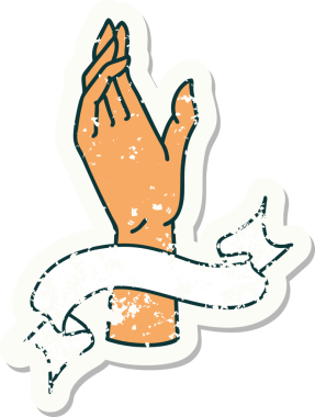 Bir insan tarafından çizilmiş eski bir çıkartma.