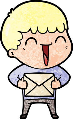 Bir insan tarafından çizilmiş mutlu bir adam.