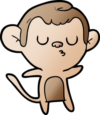 Bir insan tarafından çizilmiş çizgi maymun.