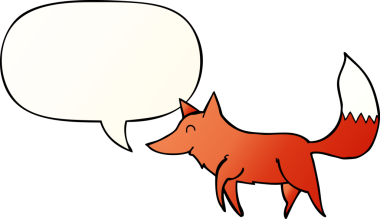 bir insan tarafından çizilmiş, konuşma baloncuklu çizgi film kurdu.