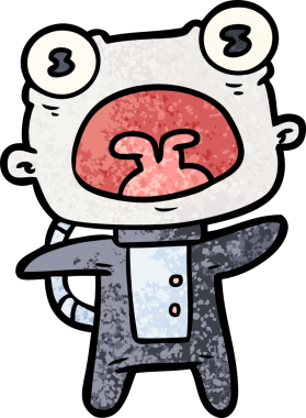 Bir insan tarafından çizilmiş garip uzaylı çizgi filmi.