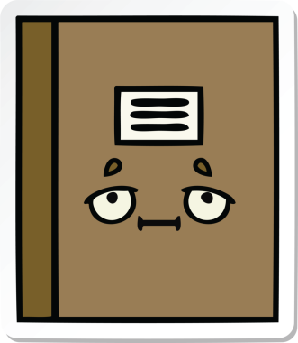 Bir insan tarafından çizilmiş şirin bir çizgi roman çıkartması.