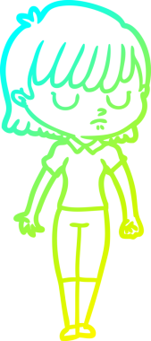 Bir insan tarafından çizilmiş bir karikatür kadın çizimi.