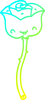 Bir insan tarafından çizilmiş bir çizgi filmin soğuk gradyan çizimi.