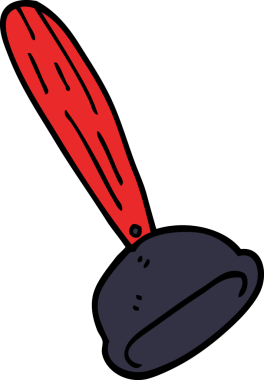 Bir insan tarafından çizilmiş karalama tuvalet pompası.