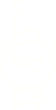 Bir insan tarafından çizilmiş Noel Domuz Tebeşiri