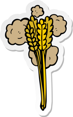 Bir insan tarafından çizilmiş bir çizgi film kamışının çıkartması.