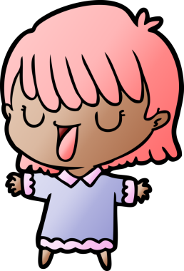 Bir insan tarafından çizilmiş karikatür kadın.