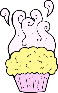 Bir insan tarafından çizilmiş bir kek.