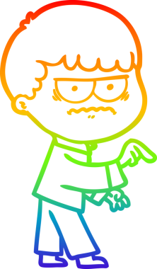 gökkuşağı gradyan çizimi bir insan tarafından çizilmiş karikatür çizimi