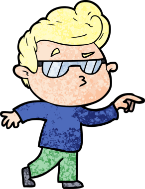 Bir insan tarafından çizilmiş havalı bir çizgi film.