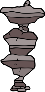 Bir insan tarafından çizilmiş karalama taşları.