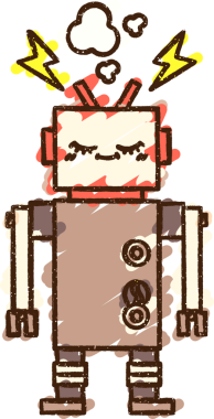 Bir insan tarafından çizilen robot tebeşiri.