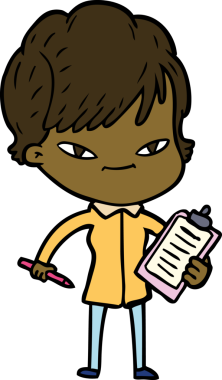 Bir insan tarafından çizilmiş mutlu bir kadın.