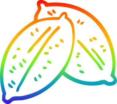 bir insan tarafından çizilmiş bir çizgi film yaprağının gradyan çizimi