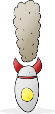 Bir insan tarafından çizilmiş el yazısıyla çizilmiş bir bomba.