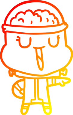 Bir insan tarafından çizilmiş mutlu bir çizgi robot çizimi