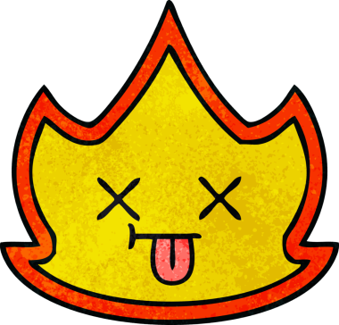 Bir insan tarafından çizilmiş bir ateşin retro grunge dokusu.