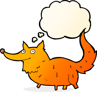 Bir insan tarafından çizilmiş düşünce balonu olan küçük bir köpek.