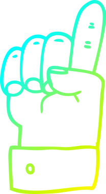 Bir insan tarafından çizilmiş bir çizgi filmin soğuk gradyan çizimi