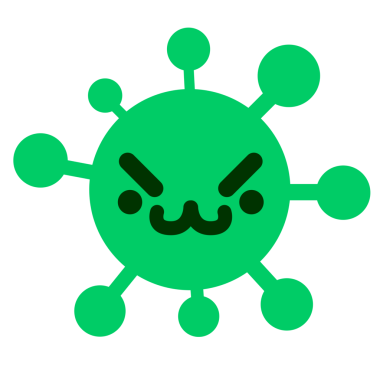 Bir insan tarafından çizilen ortalama hayvan virüsü.