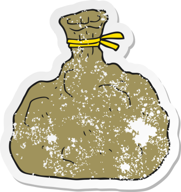 Bir insan tarafından çizilmiş bir karikatürün gerilimli çıkartması.