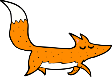 Bir insan tarafından çizilmiş bir kurt çizgi filmi.